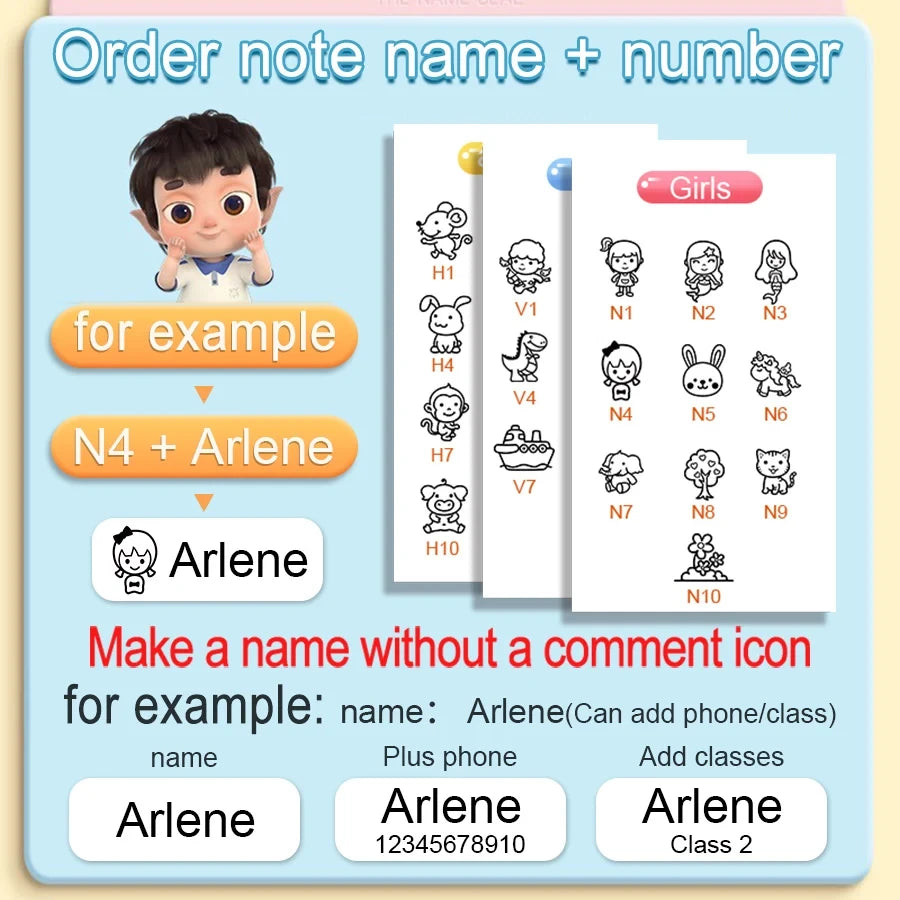 Custom Name Stamp for Kids' Clothing